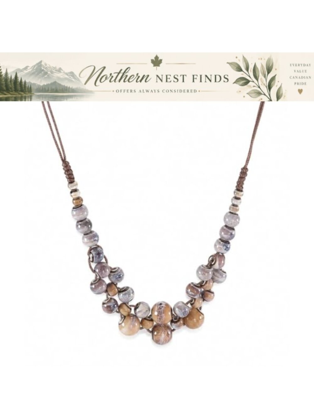 Boho Beaded Statement Necklace Chunky Pendant Summer Dress Jewelry Gift